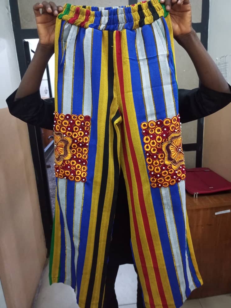 Aso-Oke Trouser with pocket emb